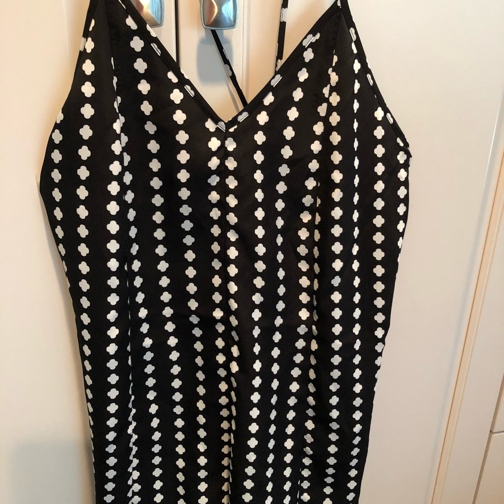 The fifth black with cream spaghetti strap top NWT
